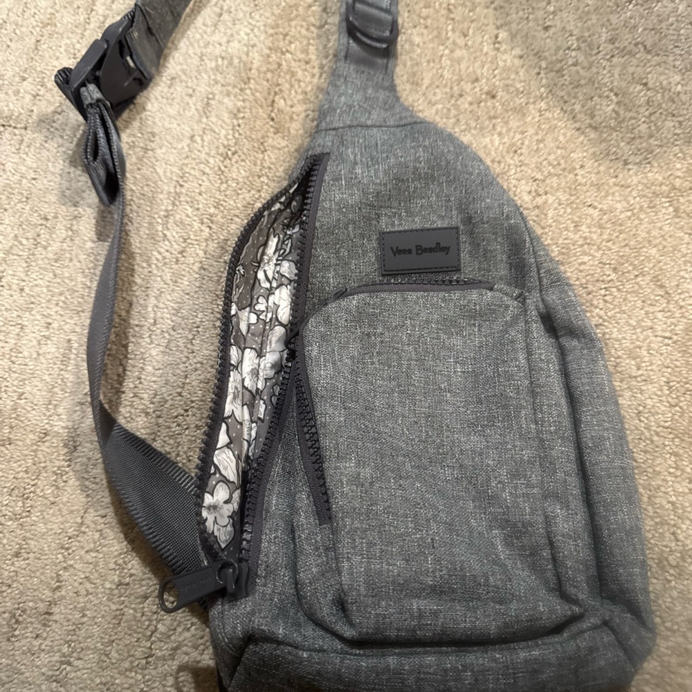 Vera Bradley Lighten Up Sling Backpack in Heather Gray